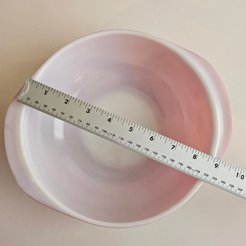 Vintage Pyrex 024 Casserole Bowl 2 Qt Coral Pink Red Milk Glass 8.25 USA‎ FLAWS
